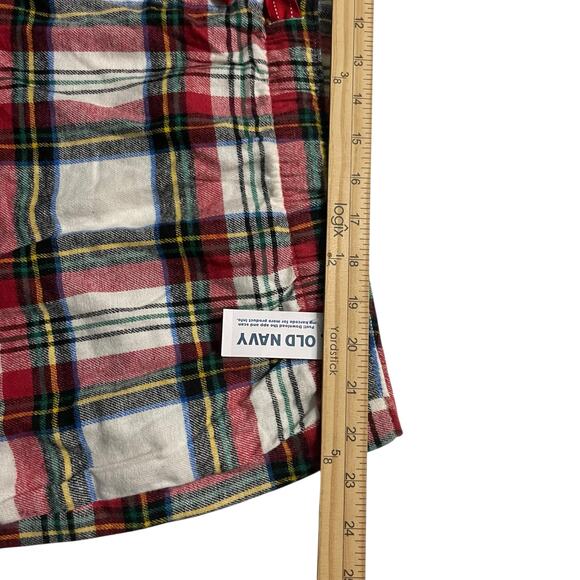 Old Navy Womens Plus Size 3X Cotton Pajama Sleep Lounge Shorts White Tartan - Picture 7 of 9